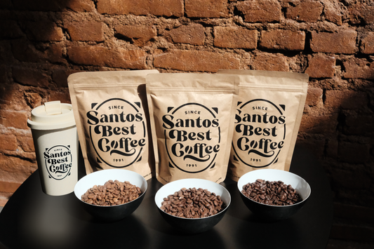 Kit degustação café em grãos com copo de fibra de bambu