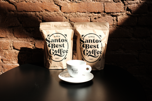 Presente Dia das Mães – 2 Cafés Especiais Arábica + Xícara de Porcelana para Cappuccino | Santos Best Coffee